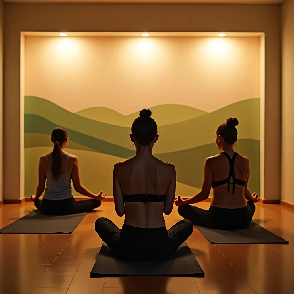 Studio founder practicing yoga