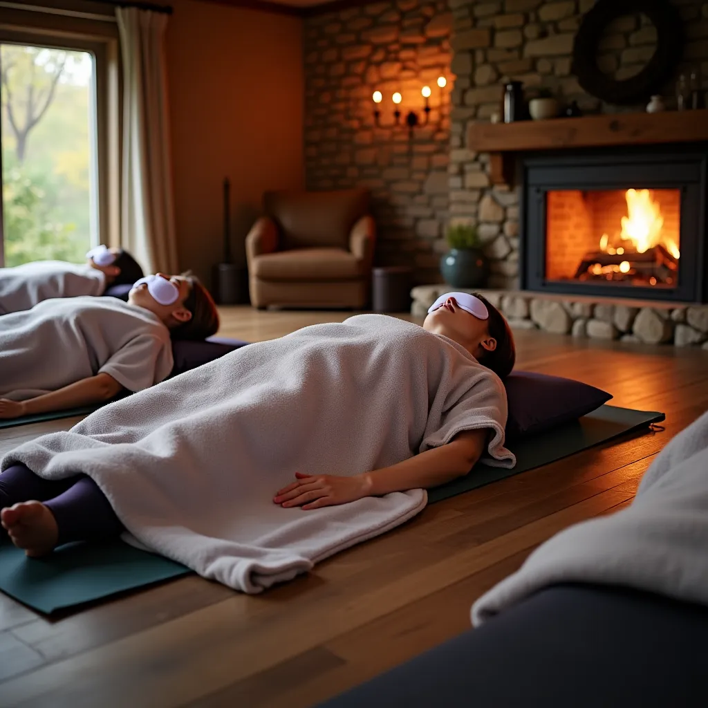 Studio founder practicing yoga
