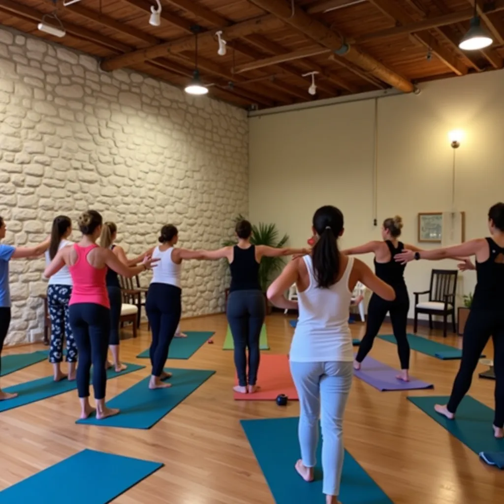Yoga studio interior