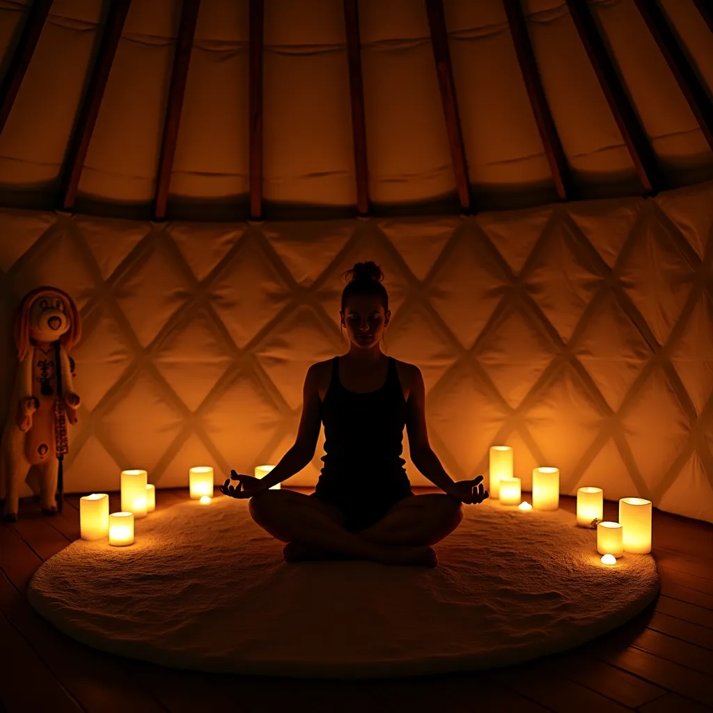 Yoga studio props wall