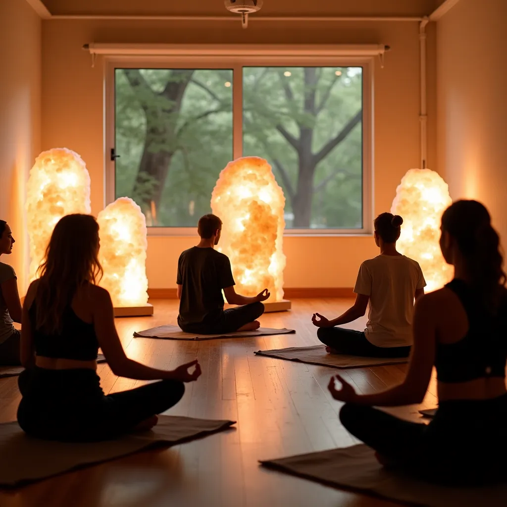 Yoga studio meditation area