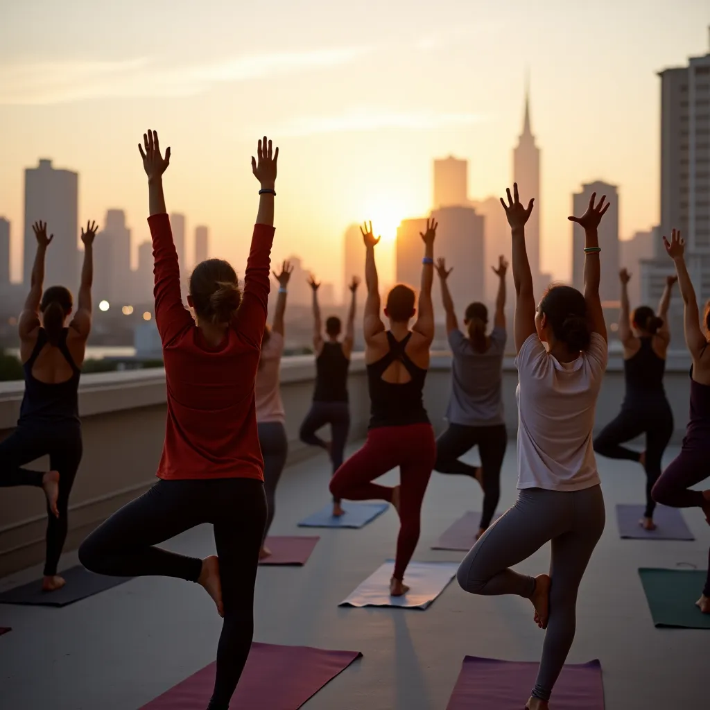 Yoga studio meditation area